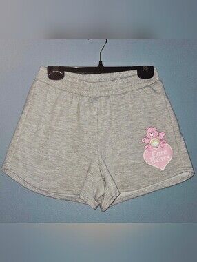 Care Bears Gray Casual Shorts Featuring Classic Cheer Bear XS